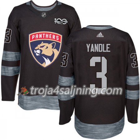 Florida Panthers tröja Keith Yandle 3 1917-2017 100th Anniversary Adidas Svart Authentic - NHL Tröjor Herr